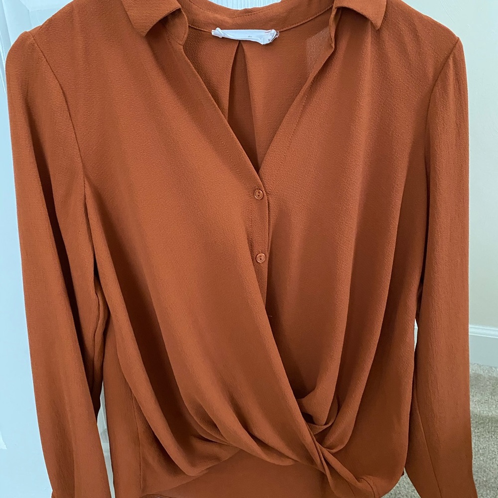 Burnt orange blouse
